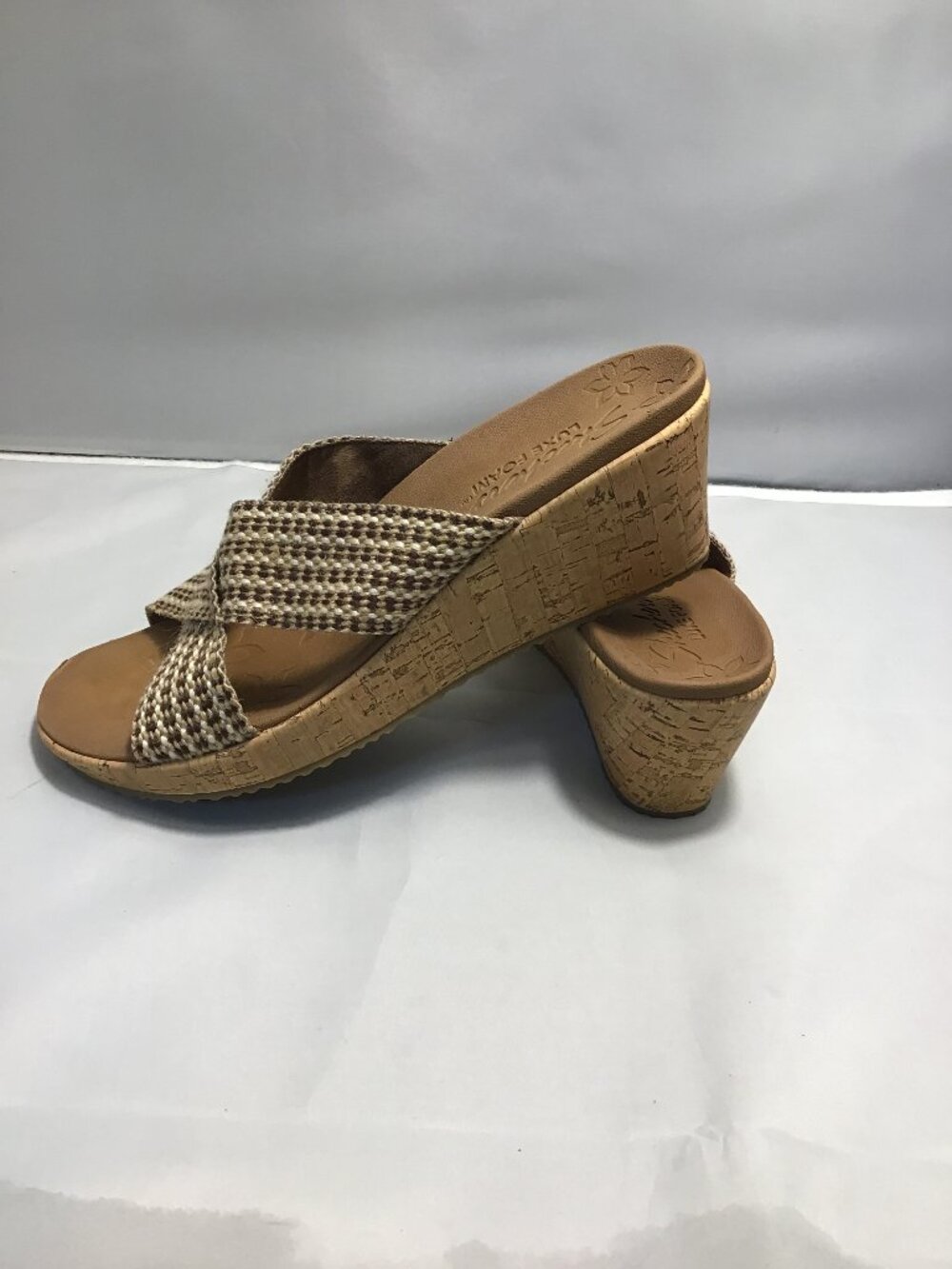 Skechers Luxe Foam Women Wedges Textile Upper Shoes Size 10 US, 40 EUR